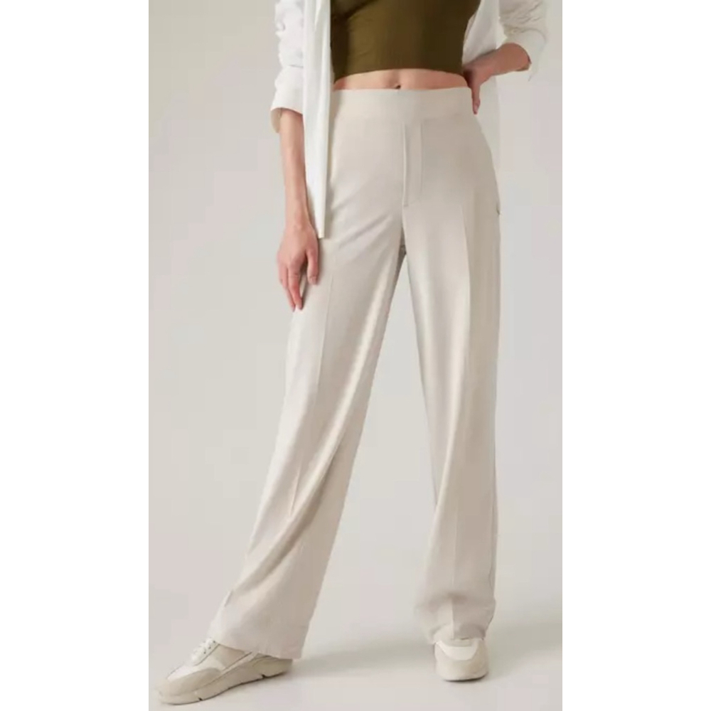 Athleta Brooklyn Heights High Rise Trouser Pants Womens Plus Size 18 Wide Leg - Picture 3 of 16